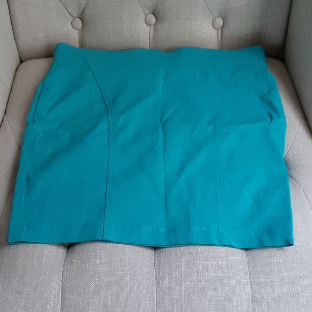 Turquoise mini skirt